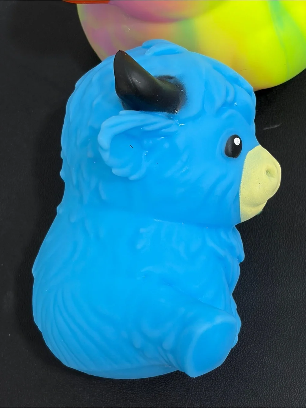 Squeezy Blue Cow & Tie-Dye Duck Squishy Toy New